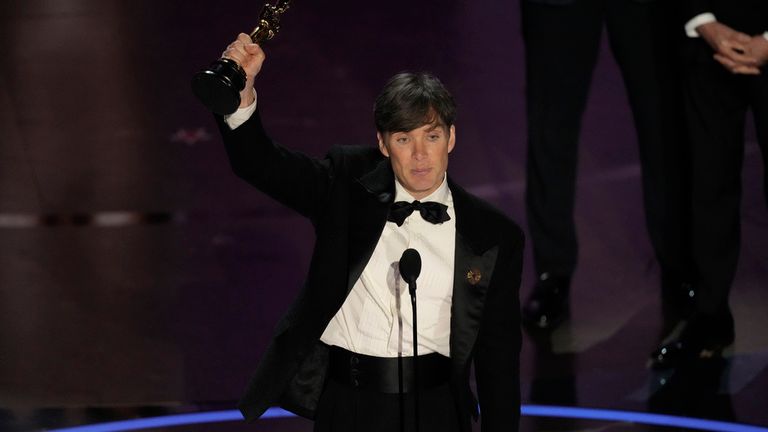 Cillian Murphy became the first Irish star to win the best actor Oscar in 2024. Pic: AP