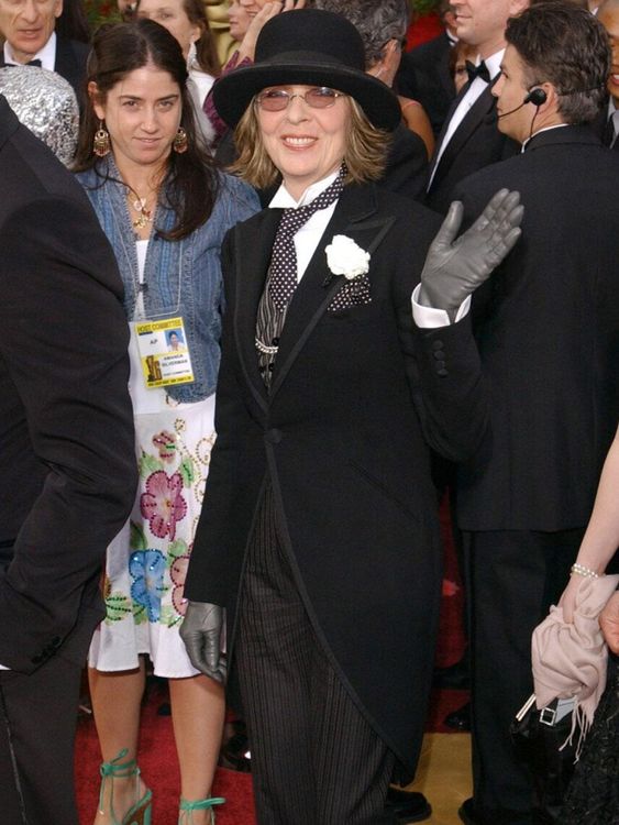 Diane Keaton's 2004 Ralph Lauren creation was an homage to Annie Hall and her 1978 best actress win. Pic: PA