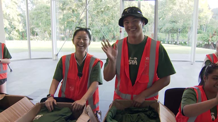 It was all smiles for these volunteers in Christchurch today.