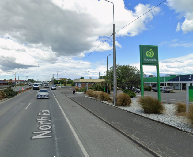 Police said the raid happened at 5.15am today at a supermarket on North Road, Waikiwi. Photo:...