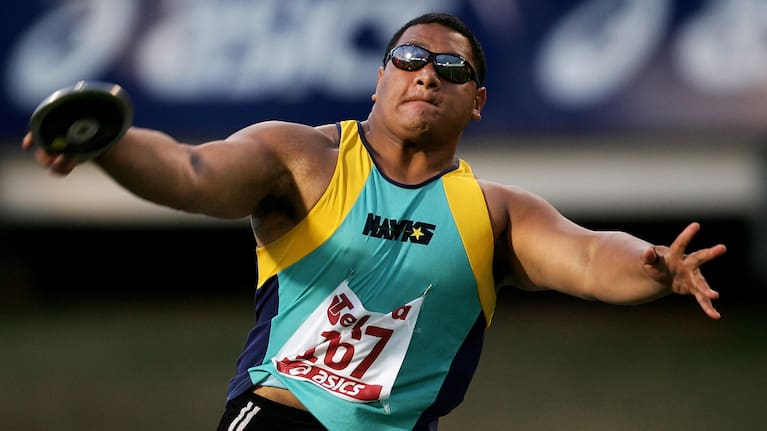 Terry Faleva'ai, seen here performing at the Australian Athletics Championships in Brisbane in 2007.