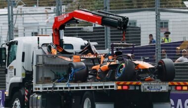 Oscar Piastri crashes out before formation lap for grand prix