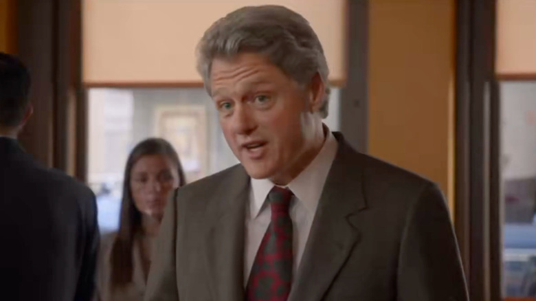 An uncanny valley Bill Clinton visits Dunkin in Ted