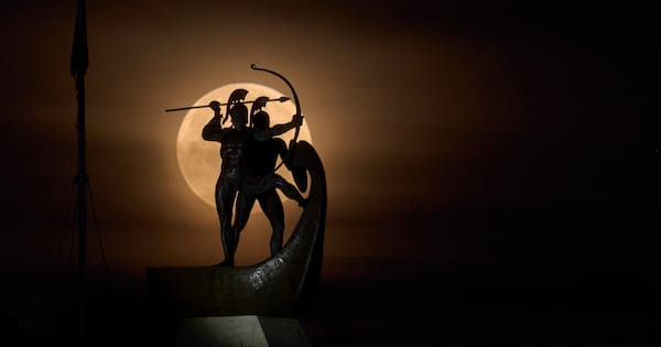 Photos of a blood-red moon and total lunar eclipse