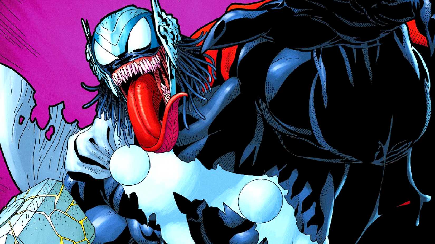 Thor bonds with the Venom symbiote in Marvel's Thor Vol 6 #28