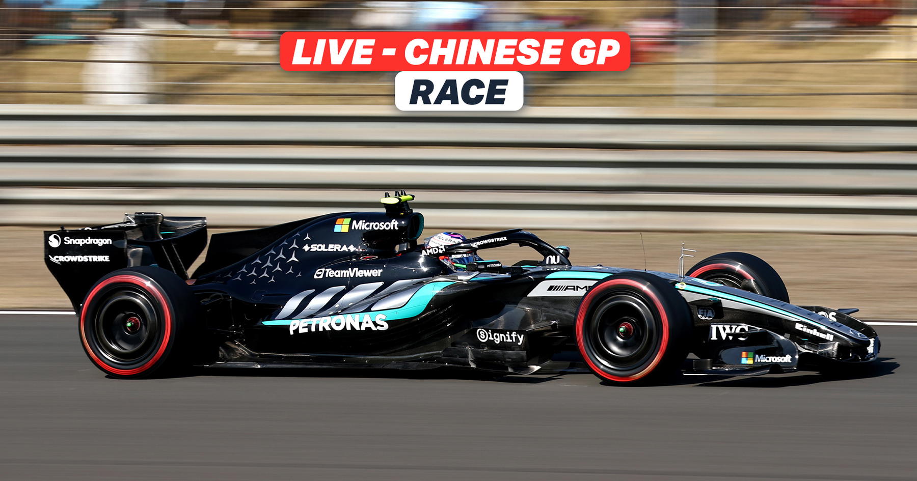 LIVE: 2026 F1 Chinese Grand Prix - Antonelli leads as BOTH McLarens fail to start