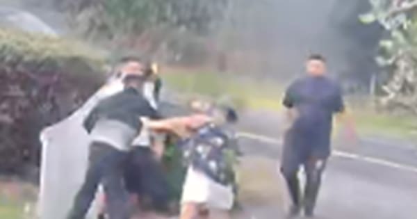 Man arrested over alleged 'cowardly attack' after noisy burnouts