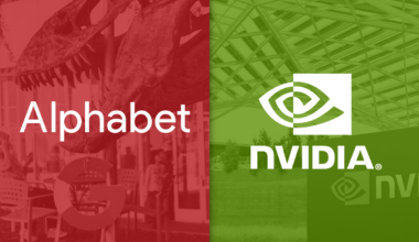 The Alphabet logo next to the Nvidia logo.