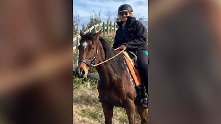 Waitao resident Donna Matheson and her beloved 14-year-old mare Remi, who was badly injured after being spooked by fireworks, and was euthanised on November 6, 2024.