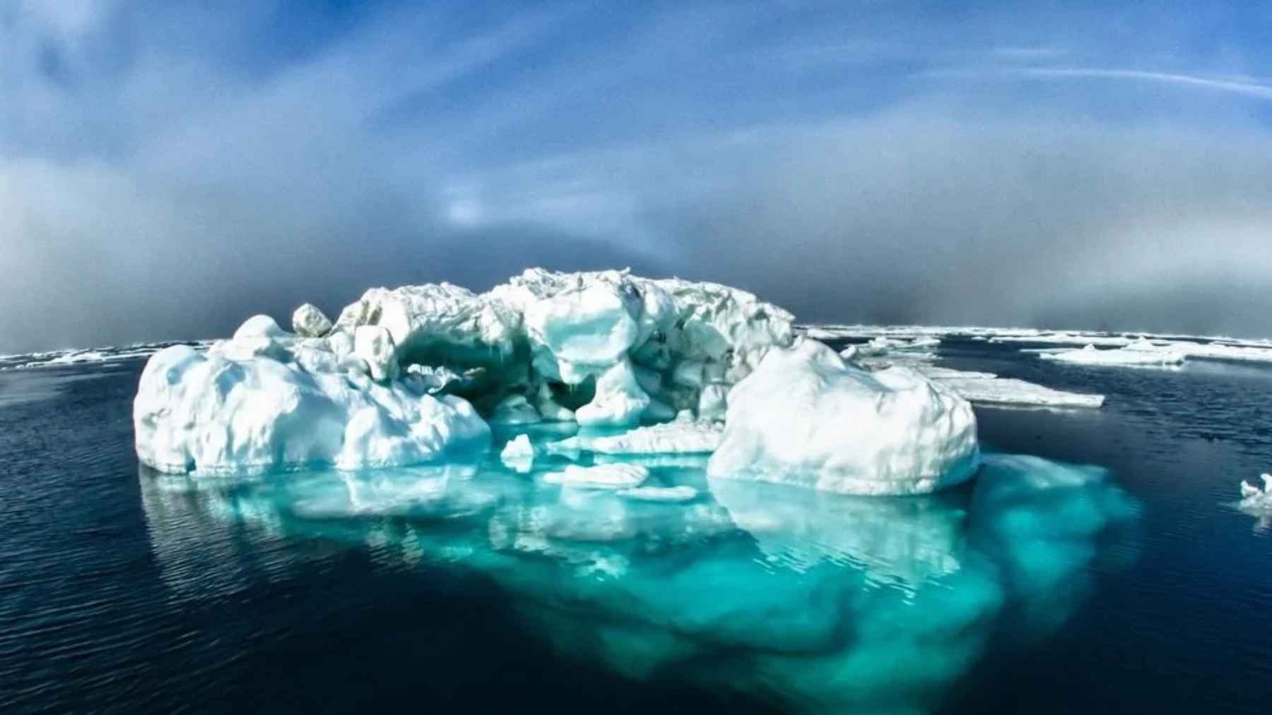 Ice and meltwater flowing from the West Antarctic ice sheet, a process scientists say could influence the Atlantic Meridional Overturning Circulation.