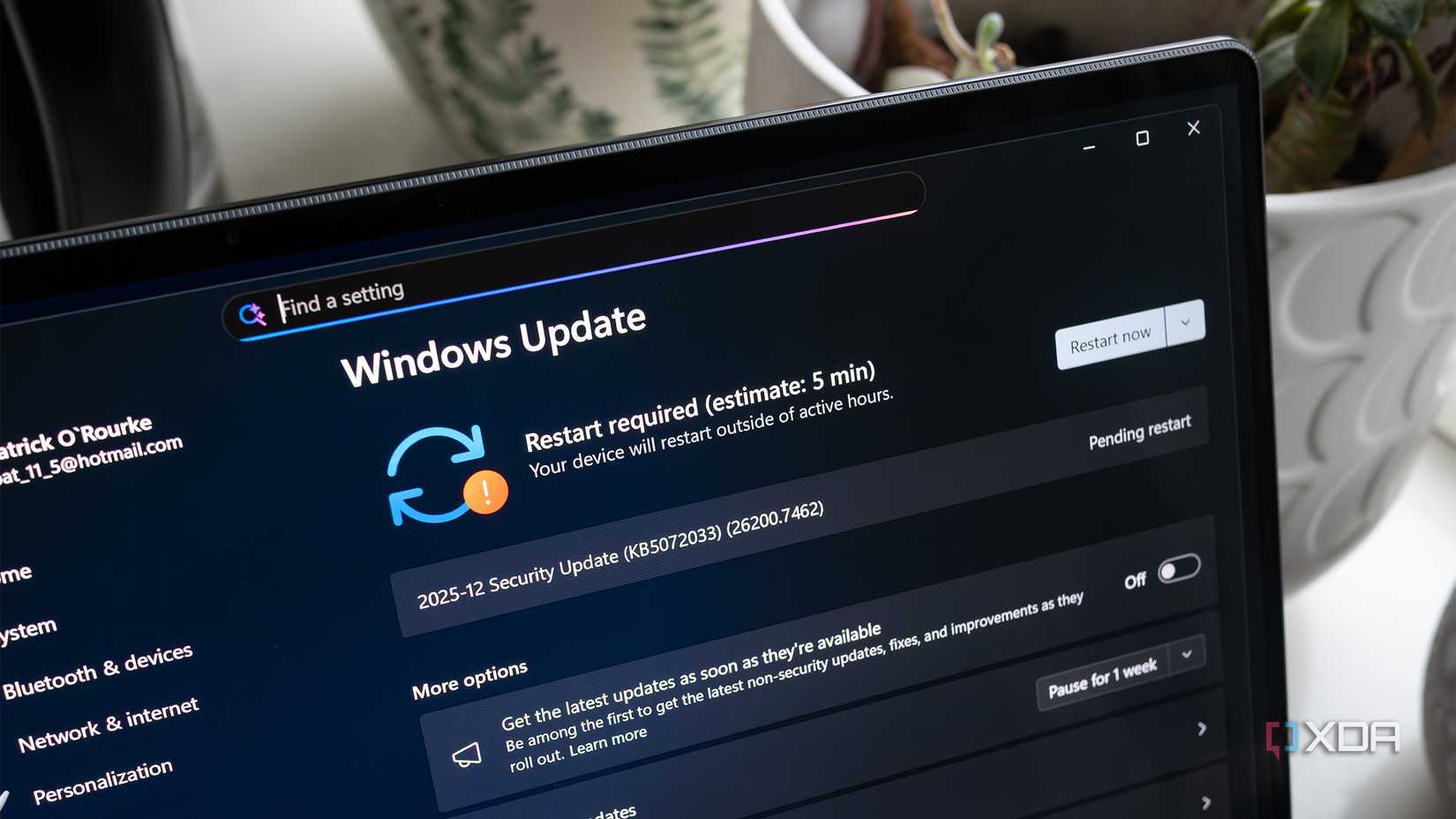 Windows 11's update screen 