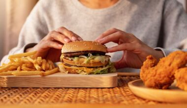woman eating junk food
