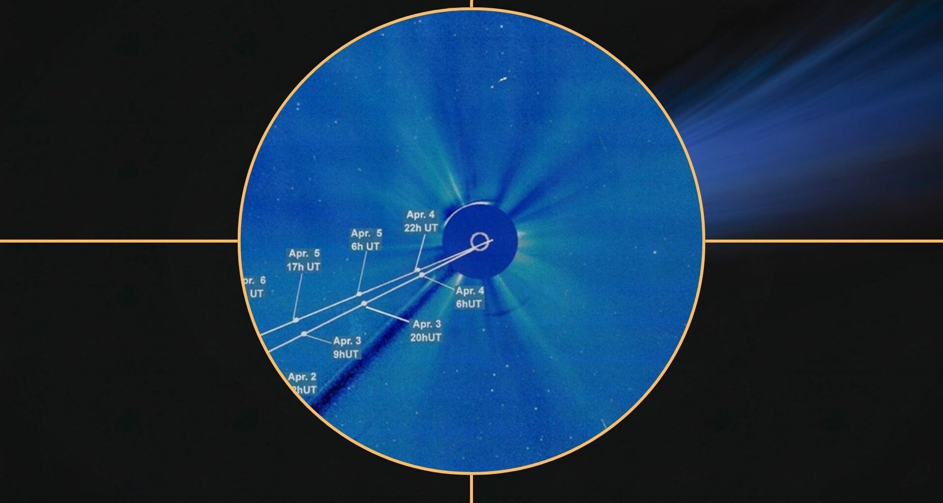 possible view of comet in soho imagery, background is a comet.