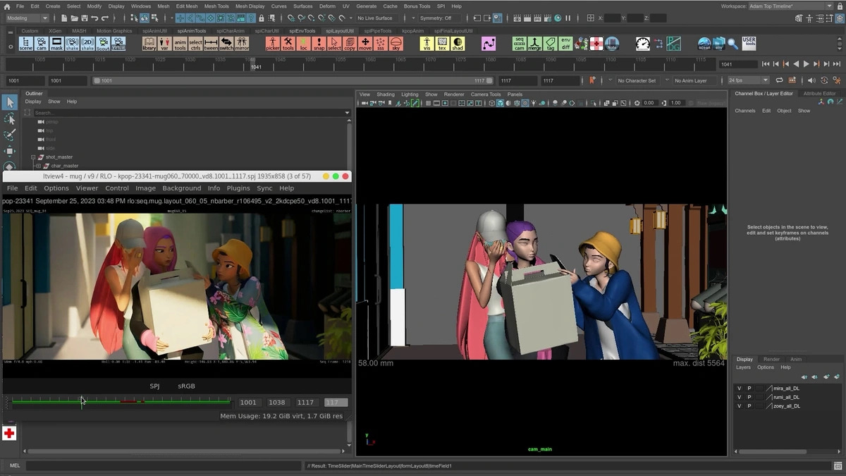 Unreal Engine 5 interface showing animation work for KPop Demon Hunters