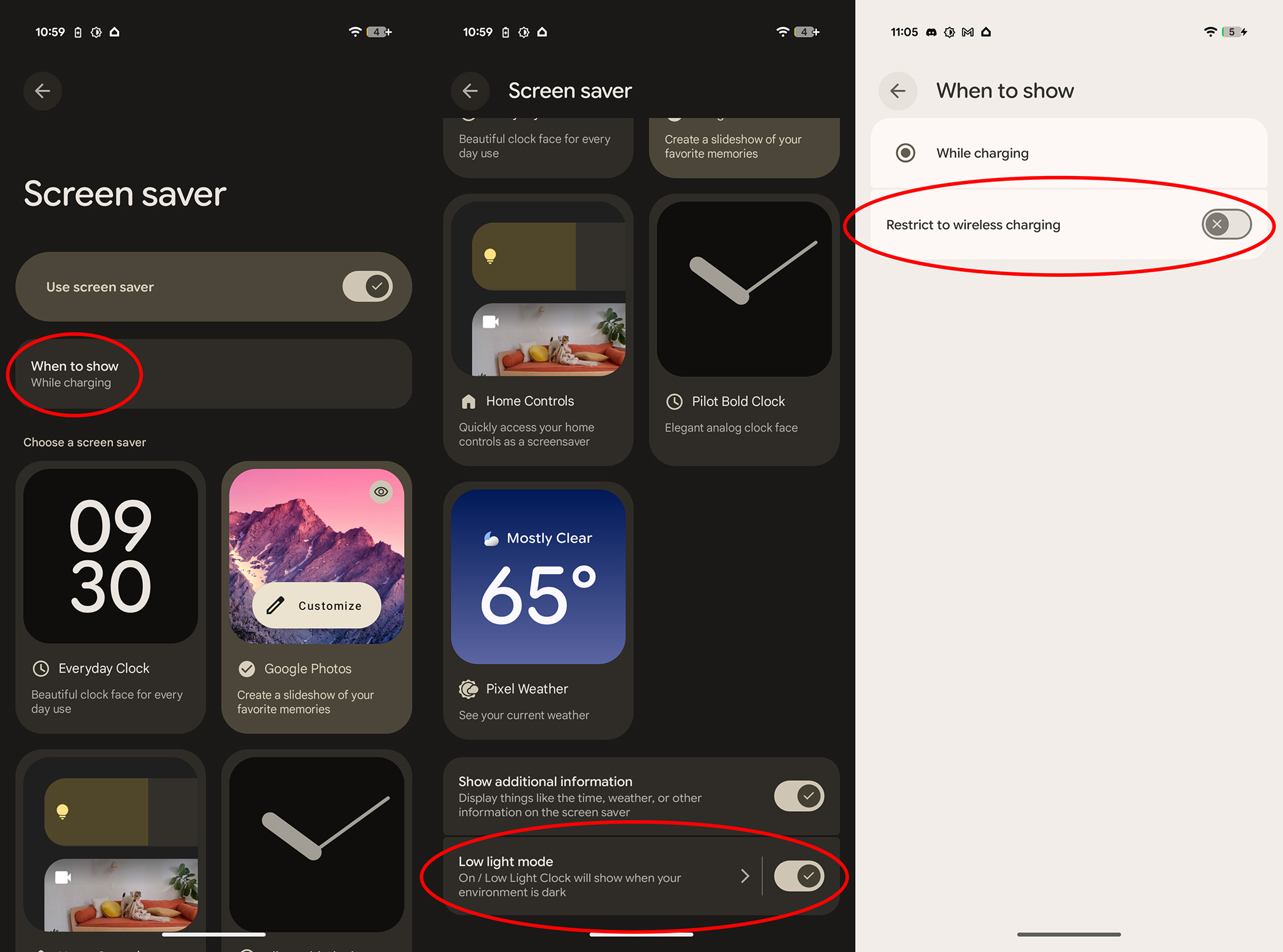 How to enable the screen saver function on a Google Pixel 10 with Android 16