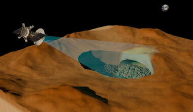 Illustration of the surface of Venus and the lava tube