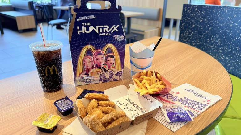 Huntrix meal on the table
