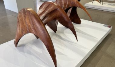 Artist Ted Hunter built an early CNC router to make this wooden sculpture with the texture of sand