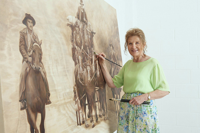 SunLive - Te Puke stagecoach photo tuned into painting