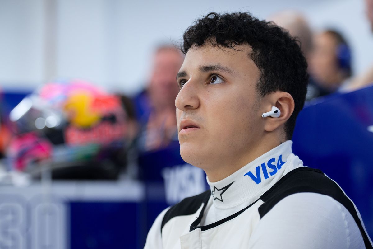 SINGAPORE, SINGAPORE - OCTOBER 05: Isack Hadjar of France and Visa Cash App Racing Bulls looks on during the F1 Grand Prix of Singapore at Marina Bay Street Circuit on October 05, 2025 in Singapore, Singapore. (Photo by Rudy Carezzevoli/Getty Images)