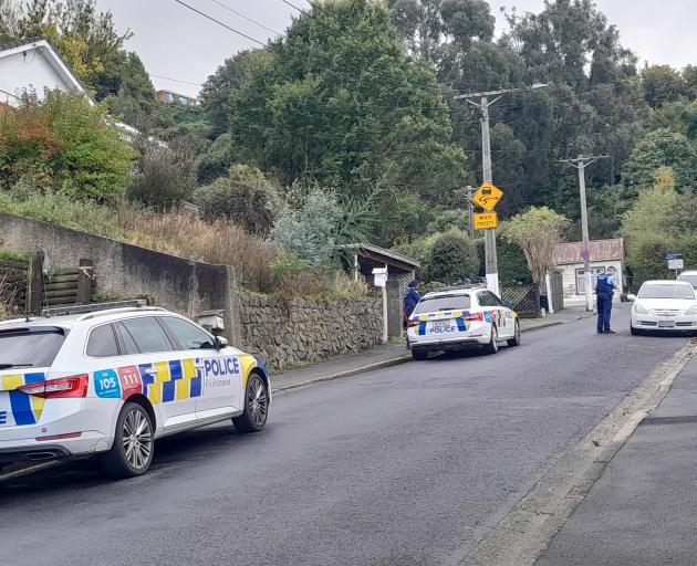 Police in Sydney St. Photo: Tim Scott