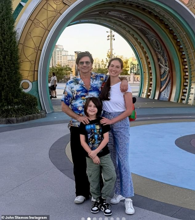 This Friday, Stamos and his second wife Caitlin McHugh will celebrate the eighth birthday of their son Billy (pictured November 14)