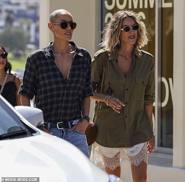 Leah (left, with friend Gina Karsay) had a reported falling out with Pip after the activewear mogul started dating her ex, Joshua Clapp, in late 2024