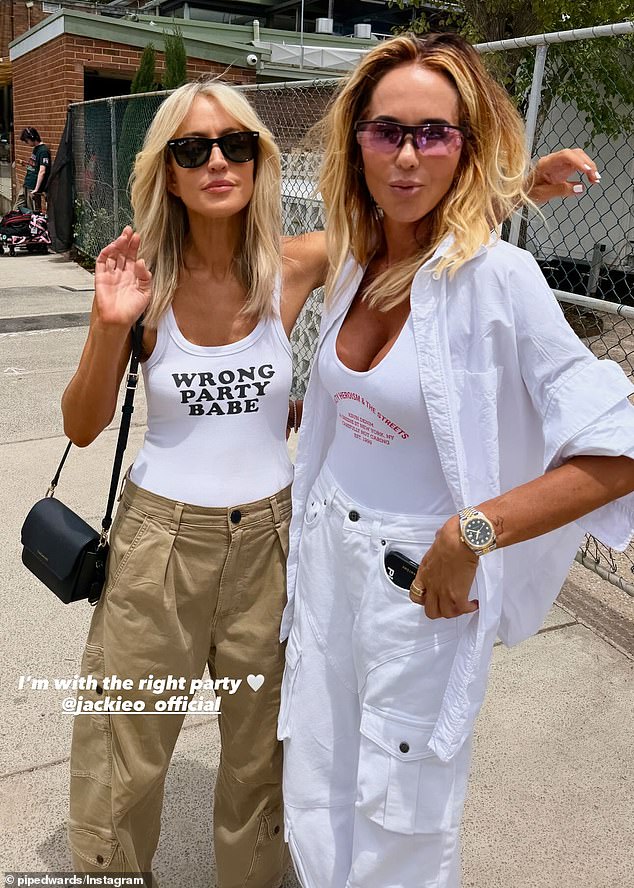 Adding to the intrigue was the noticeable absence of Jackie 'O' Henderson - Pip's current ride-or-die, who is often by her side partying at Icebergs (Pictured together)