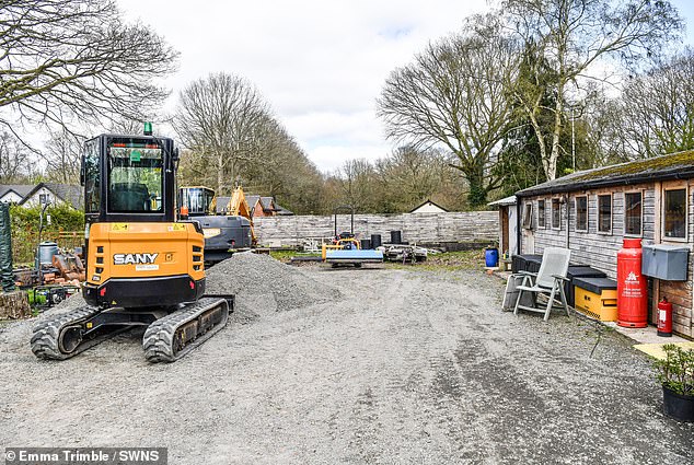 The Coyles bought the plot of land (pictured) for £120,000 in 2018. They had planned to spend a further £250,000 constructing their forever home on the charming woodland site before the work came to a sudden halt