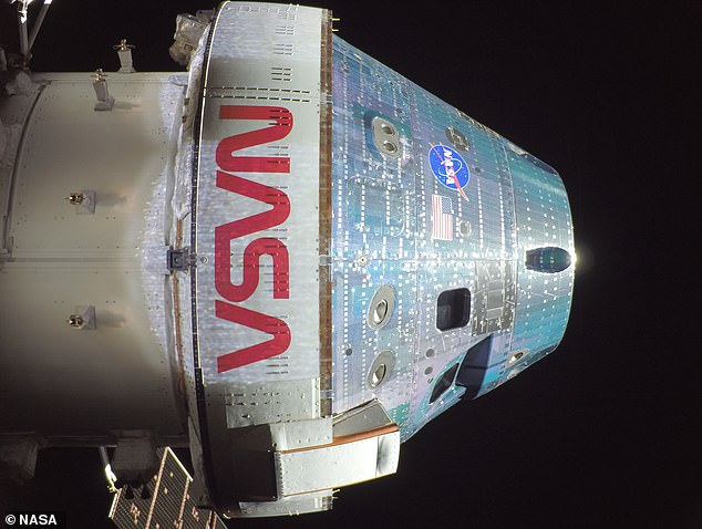 This Friday, Orion will re-enter Earth's atmosphere at about 25,000 miles per hour (the fastest ever attempted) before splashing down in the Pacific Ocean near San Diego, CA where they US Navy will be waiting for recovery (pictured last Friday)