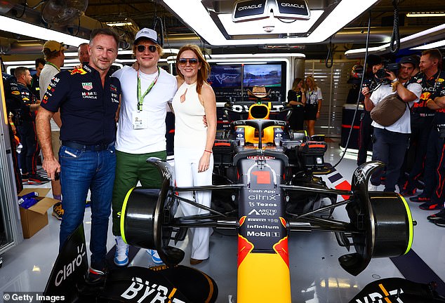 Christian and Geri hung out with singer-songwriter Ed Sheeran at the Texas Grand Prix in 2022
