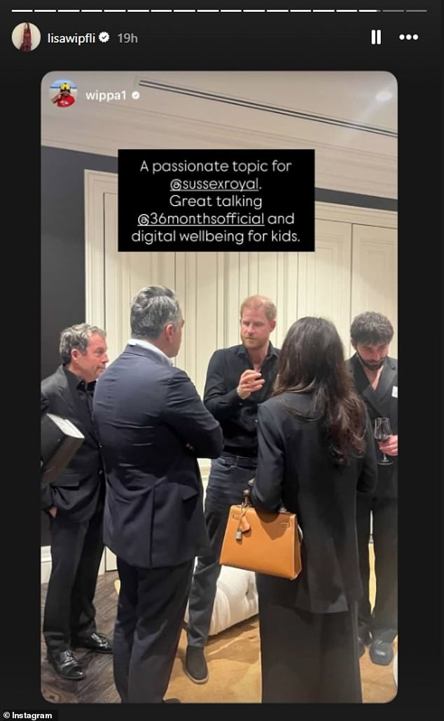 The Wipflis made it known that Harry took an interest in Wippa's lobbying to keep under-16s off social media