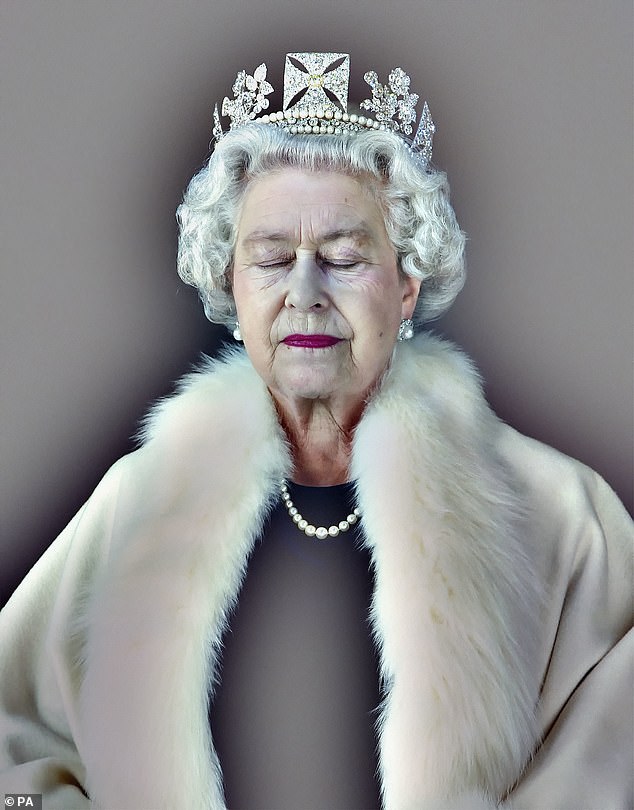 Her late Majesty was also pictured by Mr Levine in Lightness of Being - the 2008 portrait was described by the National Portrait Gallery as a 'remarkable but subtle subversion of traditional royal portraiture'