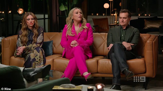 Could Jules see herself sitting on the other couch alongside experts John Aitken (right) and Alessandra Rampolla (left)? 'No, I don't think I could,' she said