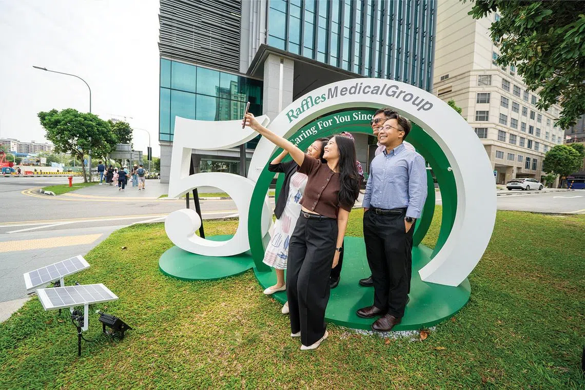Raffles Medical Group has launched a year-long exhibition tracing its history at Raffles Hospital