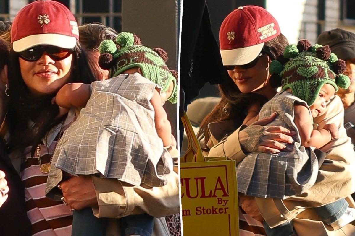 Rihanna's 6-month-old daughter Rocki makes first public appearance in vintage Dior