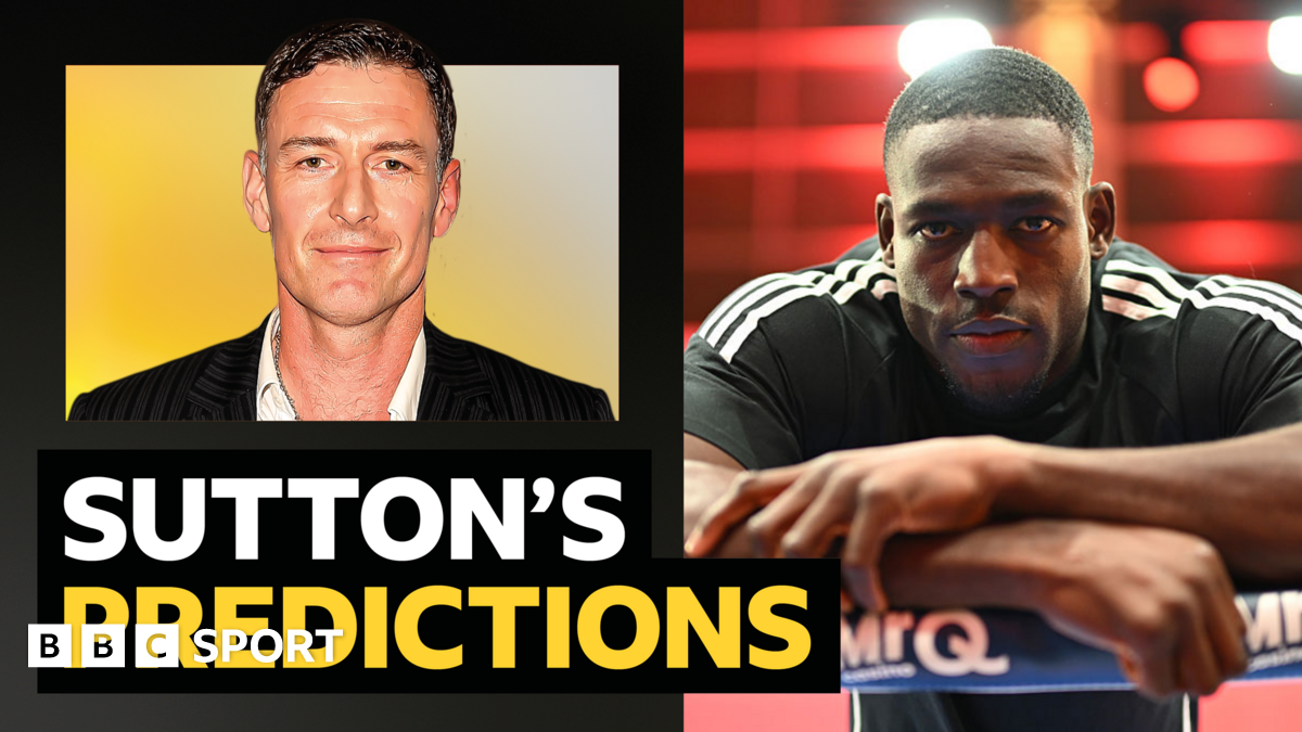 A picture of Chris Sutton with wording next to it that says BBC Sport columnist Chris Sutton