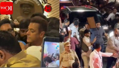 Salman Khan MOBBED by fans at Mumbai event; concerned netizens question security following death threats - WATCH |