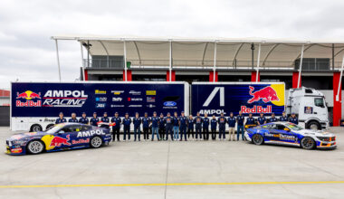 Triple Eight Supercars team co-owner Earl Evans drives Mustang