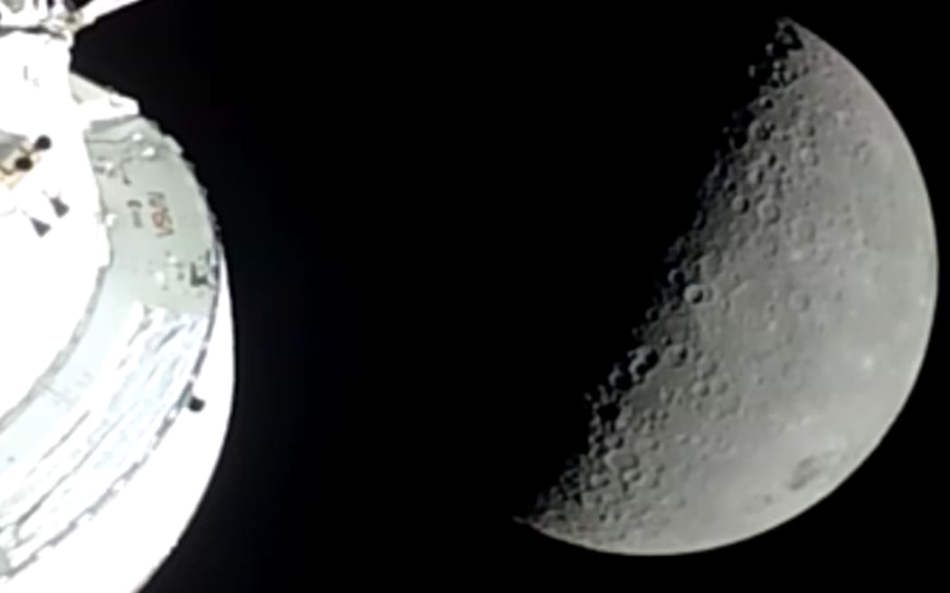 Artemis is on the far side of the moon.