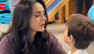 Preity Zinta shares candid spring break moments with twins in rare family update |