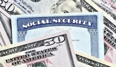 Social Security card and money.