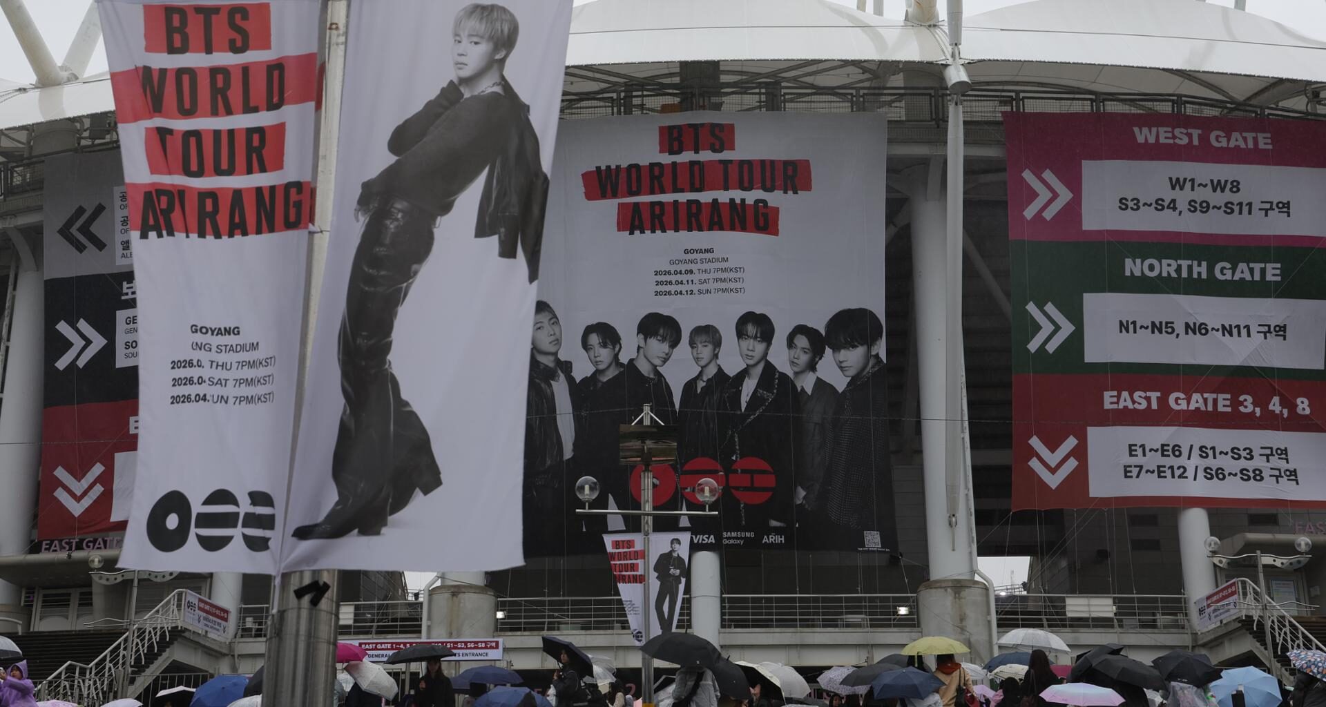 The Goyang Stadium is seen Thursday, the day BTS kicked off its world tour