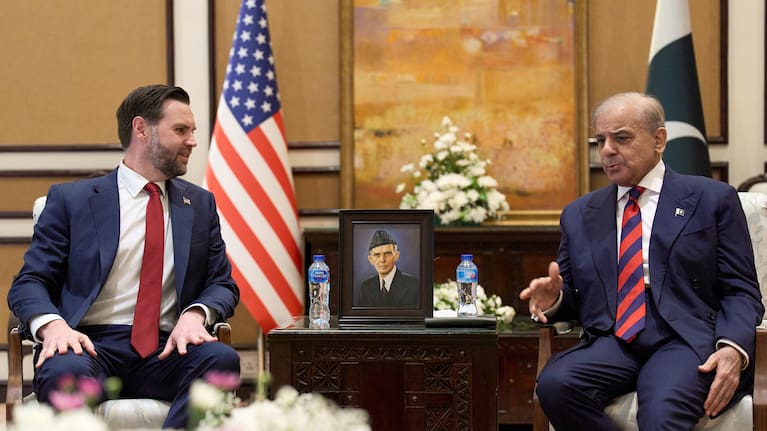Vice President JD Vance meets with Pakistan's Prime Minister Shehbaz Sharif