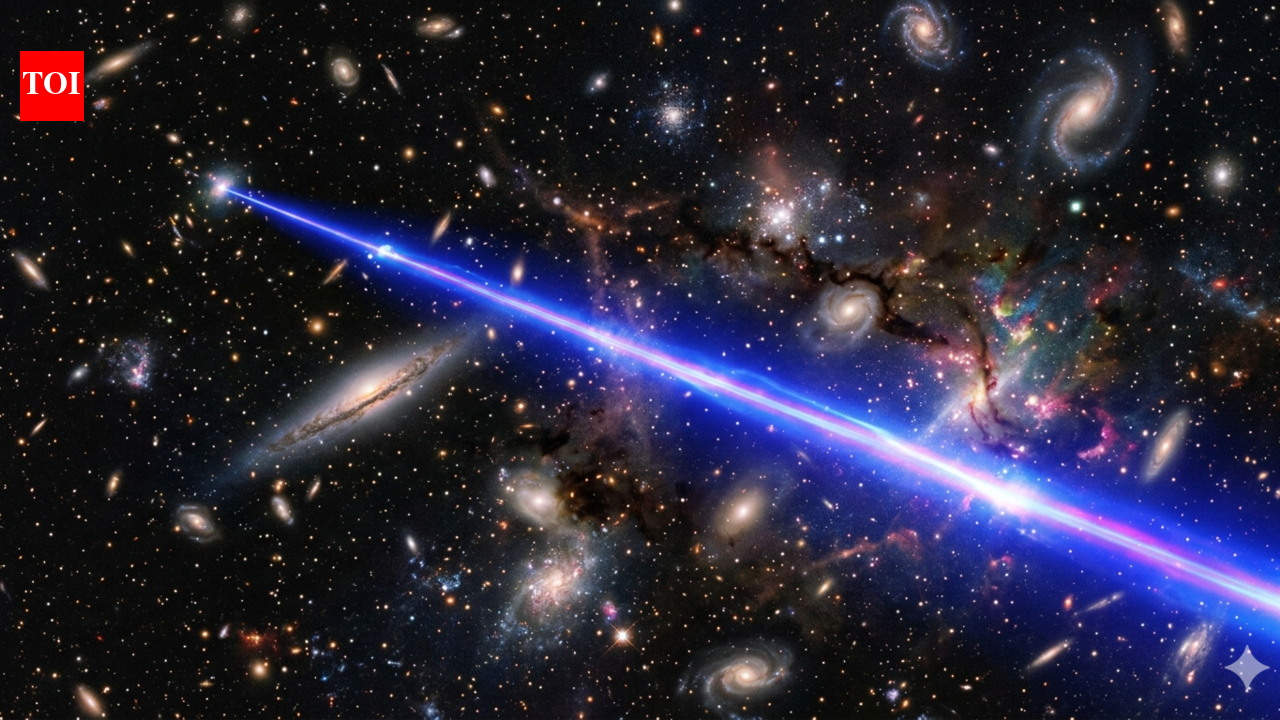 Astronomers detect mega-laser beam signal from 8 billion light-years away |