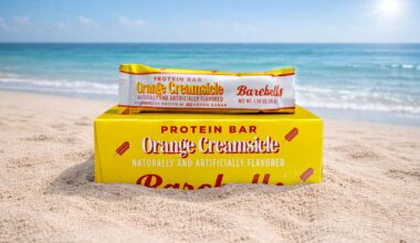 Barebells Protein Bar Orange Creamsicle flavor for summer