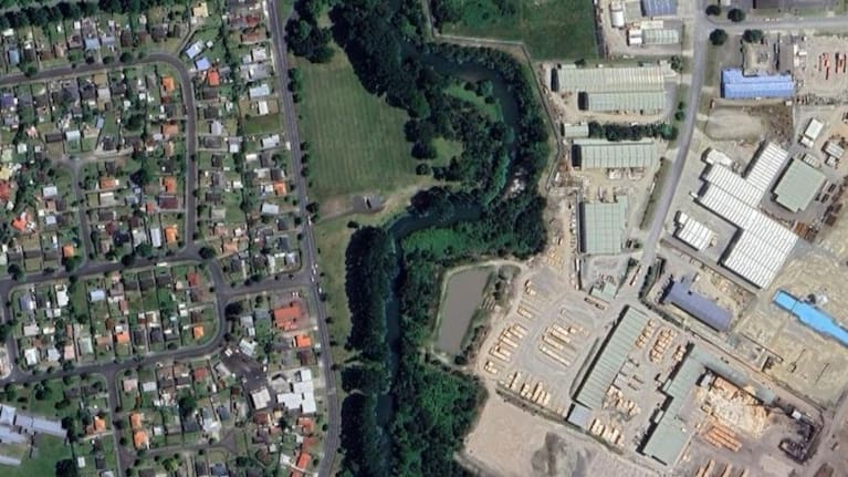 Manukorihi Drive is on the north-eastern edge of Kawerau, in an industrial precinct separated from the township by the Tarawera River.
