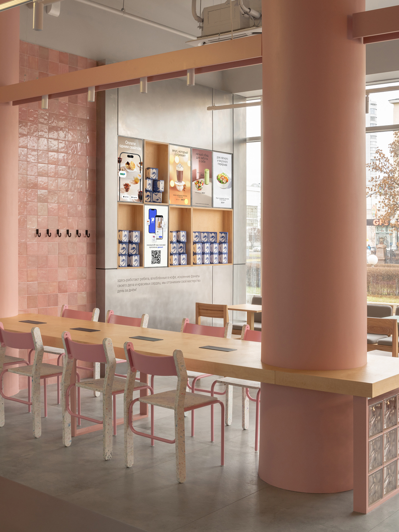 raw concrete meets marshmallow-inspired palette within drinkit flagship café - 4