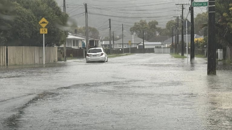 Flooding in Naenae, Lower Hutt.