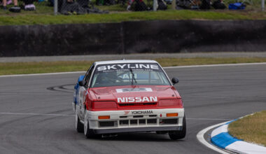 Steven Richards drives father Jim’s iconic Nissan to historic win at Ruapuna